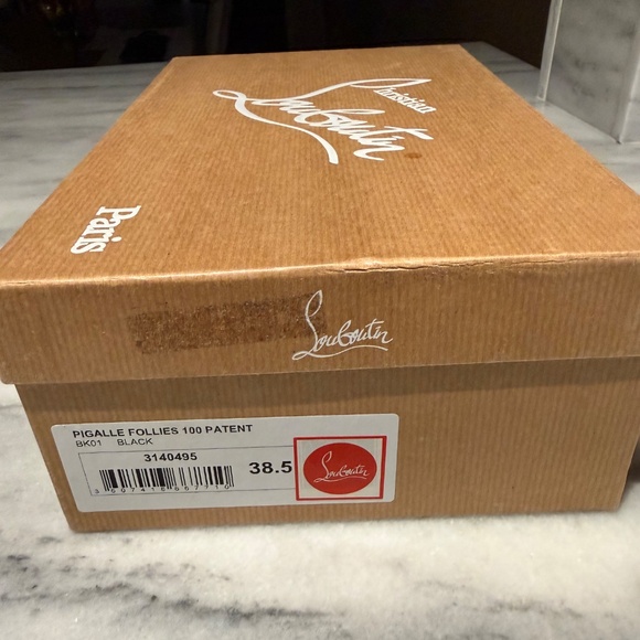 Christian Louboutin Pigalle Follies 100 – Black Patent Leather Pumps - Picture 5 of 8